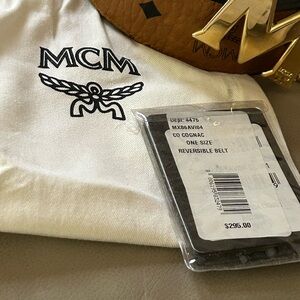 MCM Cream Drawstring Pouch